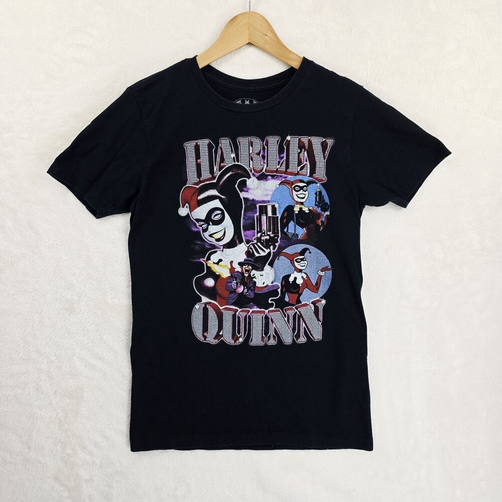 Harley Quinn Shirt Mens Small Cartoon Rap Tee DC Comics Joker Batman - Picture 2 of 8